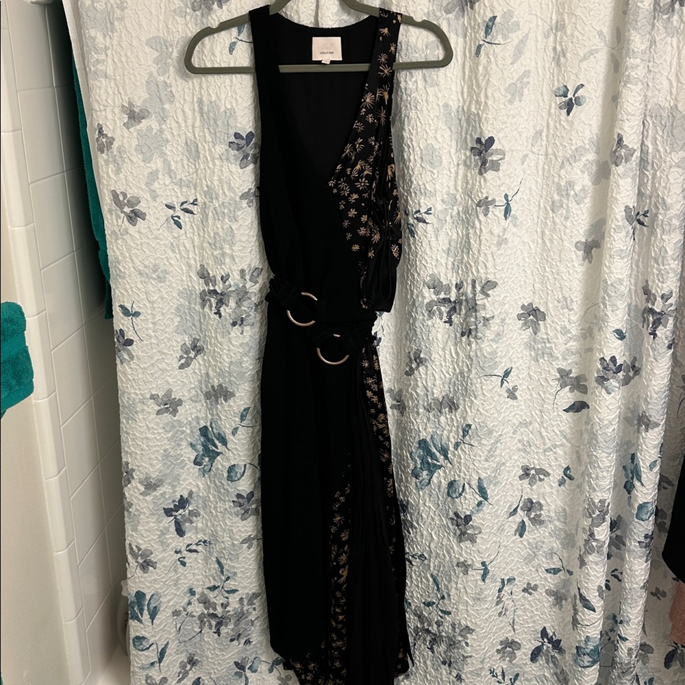 Cinq à Sept Black and Gold Dress